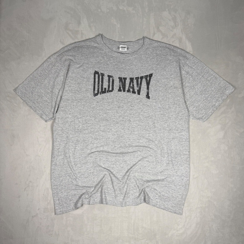 90s Mens Old Navy Vintage Arch Logo Graphic Tee Gray XL